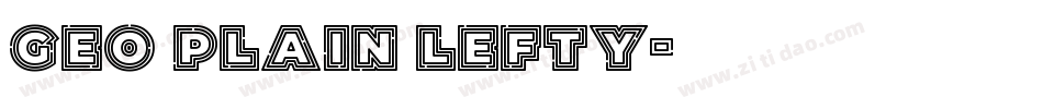 Geo Plain Lefty字体转换